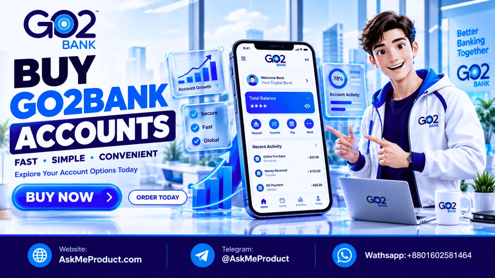 Buy Verified GO2Bank Accounts