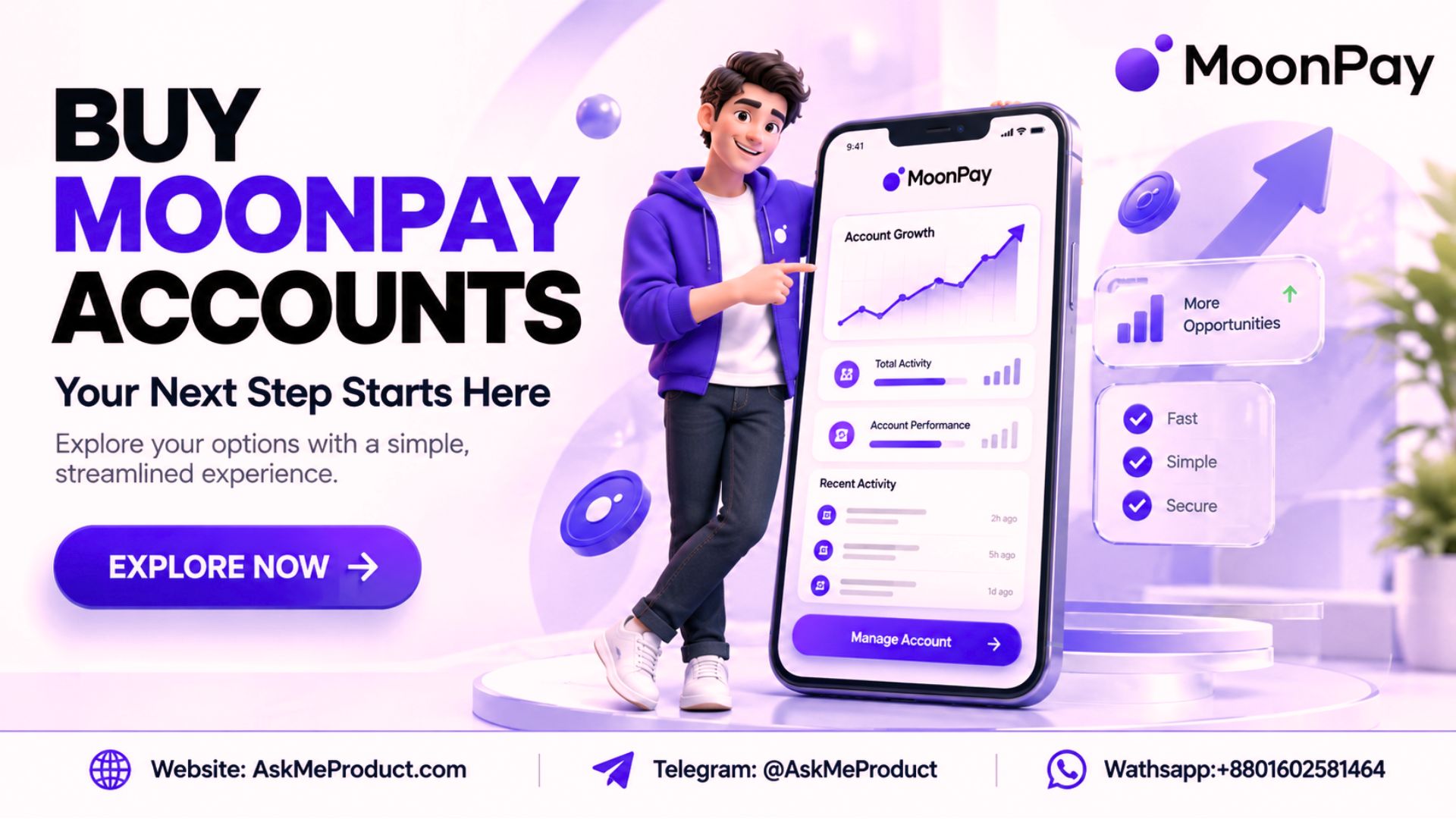 Buy a Verified MoonPay Accounts